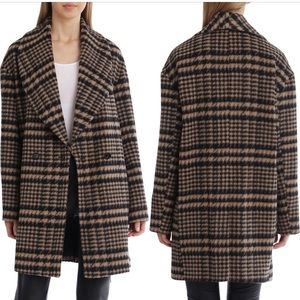 NWT AVEC LES FILLES houndstooth check coat     caramel-black XXL retail: 240.00
